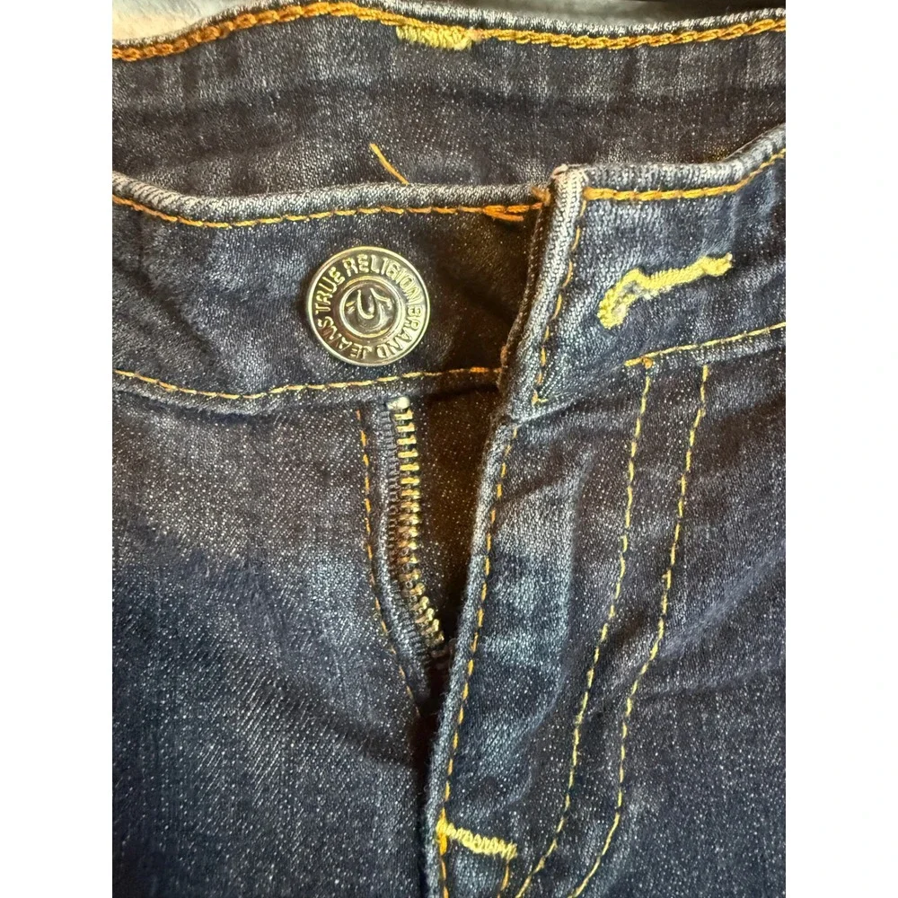 True Religion World Tour Skinny Jeans Mens 32 Dark Wash Indigo Denim Horseshoe